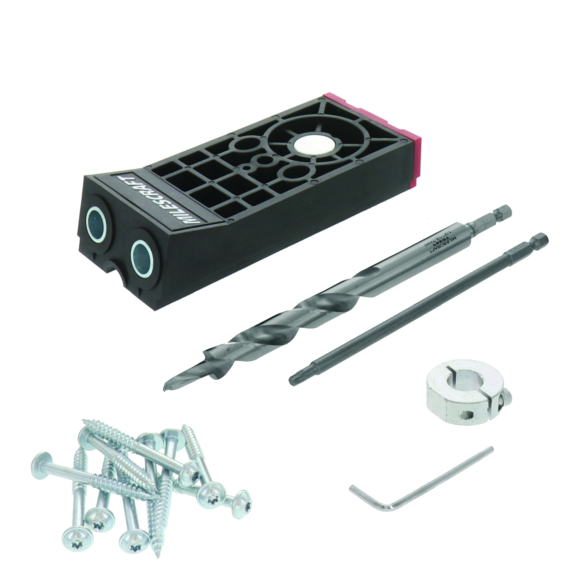Milescraft Pocket Jig 300 — Heavy-Duty Pocket Hole Jig Kit for 2x4s, Complete with Accessories, Model# 13260003